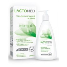 Gelis intymiai higienai "Lactomed" ilgalaikis komfortas pH 5,0-5,5, 200ml.